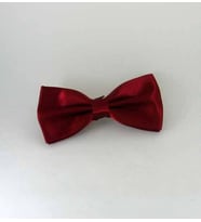 Bordo Düz Renk Saten Papyon - SP-03 (Renksiz)