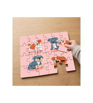 Sevimli Köpekler Tasarımlı 24 Parça Ahşap Çocuk Puzzle MPK0188