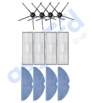 ROBOROCK S7 ( PLUS- MAXV-MAXV ULTRA- PRO ULTRA ) UYUMLU 4 Yan Fırça 4 Filtre 4 Mop PKT-iasgf0000732