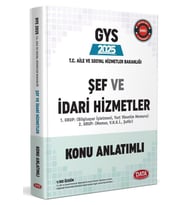 T.C. Aile ve Sosyal Hizmet Bakanlığı GYS Şef ve İdari Hizmetler Tamamı Çözümlü Konu Anlatımlı Data