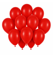 Kırmızı Renk Lateks Pastel Balon (30 cm) - 12 Adet