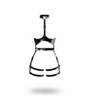 Mulvxbrf Brf02 Siyah Harness Takım Deri Gerdanlık Detaylı Tokalı - Brf1386 (Mulvix)