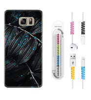 Samsung S7 Edge S20 Fe Plus Ultra S21 S22 Kılıf Kablo Koruma Spiral Silikon Foid Green 1643