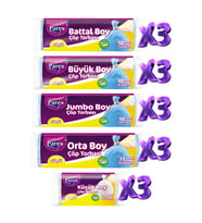 Güçlü Çöp Torbası Karışık Boy 15'li Set