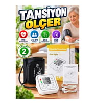 LCD Dijital Ekranlı Elektronik Tansiyon Ölçer IHB Aritmi Tespitli 2x99 Hafızalı