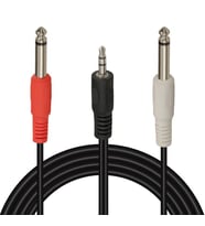 PM-13934 3.5 Mm Stereo Erkek - 2x6.3 Mm Mono Erkek 5 Metre Ses Kablosu