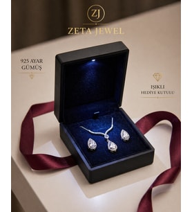 Kadın Damla Model Gümüş Baget Set