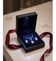 Kadın Damla Model Gümüş Baget Set