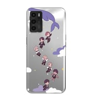 Oppo A16 / A55 Uyumlu Sevimli BTS Karakterler Tasarımlı Şeffaf Telefon Kılıfı