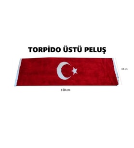 Peluş Türk Bayrağı Torpido Halısı Ay Yıldız