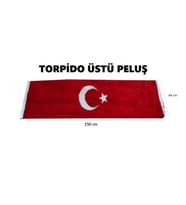 Peluş Türk Bayrağı Torpido Halısı Ay Yıldız