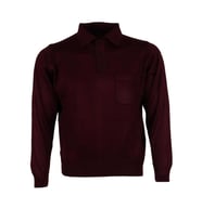 Erkek Bordo Kazak Polo Yaka Yünlü Klasik Normal Kesim RAR00653