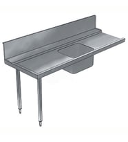 Electrolux Professional Bulaşık Giriş Tezgahı, Tek Evyeli (500x400 Mm), Giyotin Tip Bulaşık Makinesi İçin, 300 Mm Sırt, Soldan Sağa - 1800 Mm BHHPTB18L