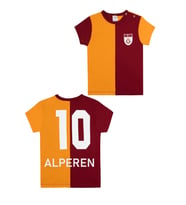Galatasaray Orijinal Metin Oktay Sarı Kırmızı Unisex İsme Özel Bebek T-shirt (Sarı-Kırmızı)