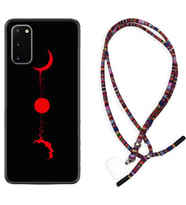 Samsung A02S A03S A10 A12 A13 A21S A22 Kılıf Boyun Asklı Rasta Silikon Red Moon 1710