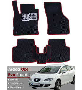 SEAT LEON 1P (2006-2012) Uyumlu EVA Paspas Tam Set–Oto Paspas,Araca Özel,Kolay Montaj
