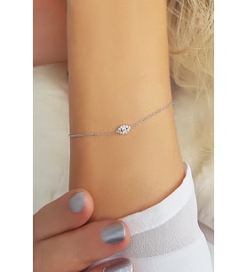 Vaoov 925 Ayar Gümüş Mekik Bileklik   (Gold)