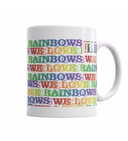 We Love Rainbows Kupa Bardak Porselen
