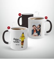 BK Gift Kişiye Özel Babalar Günü Hediyesi Fotoğraflı Sihirli Kupa Bardak-33 (Beyaz)