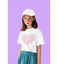 Blackpink Kalp Baskılı Unisex Müzik Grubu Çocuk Tişört (1-12 YAŞ)