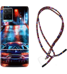 Vivo Y11S Y21S Y20 Y20S Y70 Kılıf Boyun Asklı Rasta Silikon Neon Cars 1724