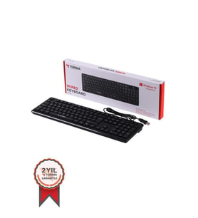 Torima TK-02 Kablolu Standart Q Klavye Siyah