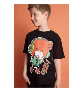 Defacto Super 1 Takım New Regular Fıt Bisiklet Yaka Siyah Erkek Çocuk T-Shirt H7926A8/BK81