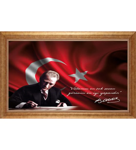 ALTIN ÇERÇEVELİ PASPARTULU TABLO CR1970