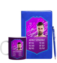 Tasarım Kişiye Özel Fut Kart Defter Kalem Kupa Hediye Seti