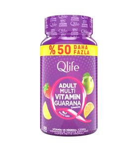 Qlife Adult Multivitamin Guarana Gummies 60 Çiğnenebilir Tablet