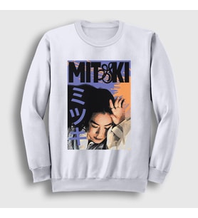 Presmono Unisex Beyaz Poster Müzik Mitski Sweatshirt 544728tt