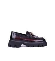 Shoetyle - Bordo Hakiki Açma Deri Püsküllü Erkek Günlük Ayakkabı 115-K594
