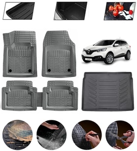 Renault Kadjar Uyumlu Paspas Araca Özel Bagaj Havuzu MBS Gri