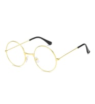 John Lennon Tarzı Gold Çerçeveli Şeffaf Gözlük