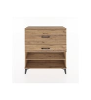 Arges Şifonyer Tek Raflı 2 Çekmeceli 88x30x96 Çam-Çam