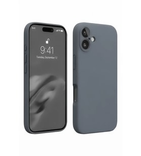 iPhone 16 Plus Kılıf Nano içi Kadife Silikon - Gri