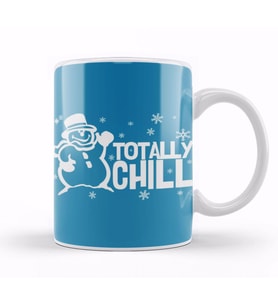 Yılbaşı Yeni Yıl Konseptli Totally Chill Holiday Kupa Bardak Porselen
