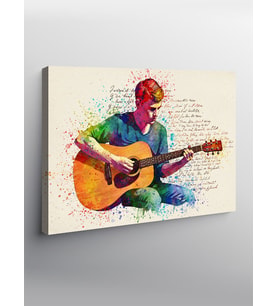Kanvas Tablo Gitar Çalan Müzisyen