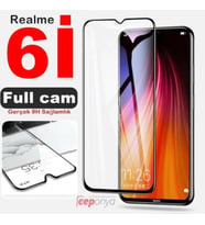 Realme 6İ Kenarları Kırılmaya Dayanıklı Cam Ekran Koruyucu