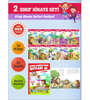 2.Sınıflar İçin Okumayı Sevdiren 10 lu Hikaye Seti 9 (Kitap Okuma Defteri Hediyeli)