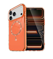 iPhone 17 Pro Live Diamond Magsafe Kapak - Turuncu