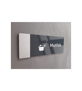 Aynalı Klasik Seri Mutfak Kapı Isimliği