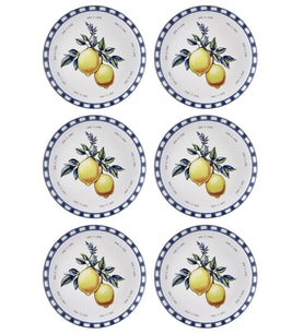 The Mia Odore Di Limone Servis Tabağı 6lı Set 26 cm ODL004 (Çok Renkli)