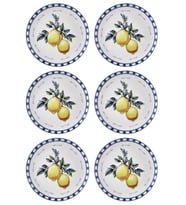 The Mia Odore Di Limone Servis Tabağı 6lı Set 26 cm ODL004 (Çok Renkli)