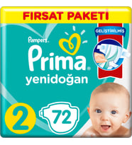 Prima Bebek Bezi 2 Beden Yenidoğan Fırsat Paketi 72 Adet