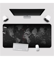 Lexroo Kuzey's Store Büyük Boy 90 x 40 XXL Dünya Desenli Mouse Pad Kauçuk Kaymaz Alt Taban