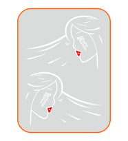 Ağlayan Kadın Oto Sticker Sağ-Sol 2 Adet Takım Beyaz 40*28 Cm