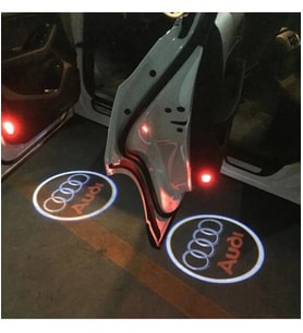 Audi A3 Kapı Altı Hayalet Logo Orjinal Lazer Led 2014-2018 (Siyah)