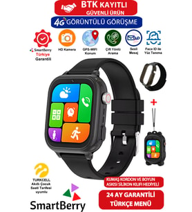 Çocuk Takip Saati, GPS, Wi-Fi, Gizli Dinleme, Akıllı Saat, Sim Kartlı, Siyah
