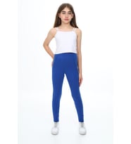 Toontoy Kız Çocuk Karyoka Dikişli Tayt (Saks)